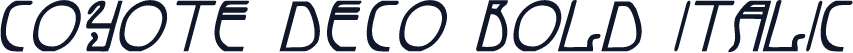 Coyote Deco Bold Italic