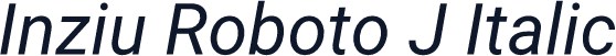 Inziu Roboto J Italic
