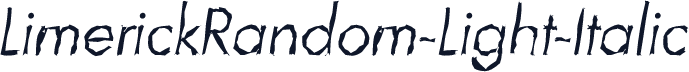 LimerickRandom-Light-Italic
