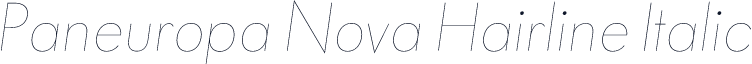 Paneuropa Nova Hairline Italic