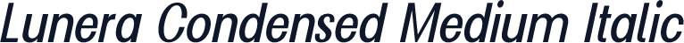 Lunera Condensed Medium Italic