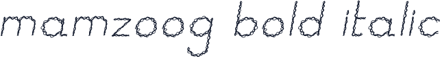 Mamzoog Bold Italic