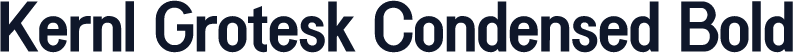 Kernl Grotesk Condensed Bold