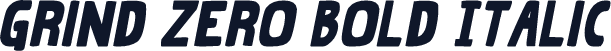 Grind Zero Bold Italic