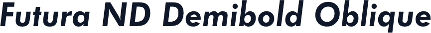 Futura ND Demibold Oblique