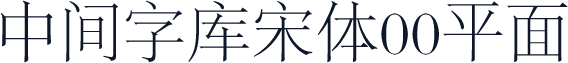 中间字库宋体00平面