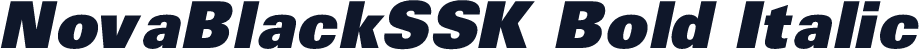 NovaBlackSSK Bold Italic