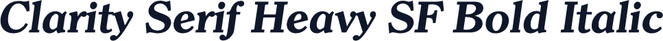 Clarity Serif Heavy SF Bold Italic