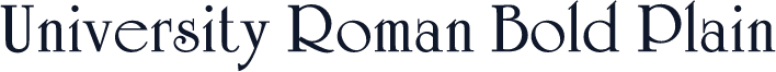 University Roman Bold Plain