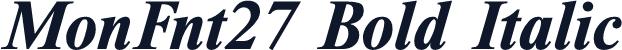 MonFnt27 Bold Italic