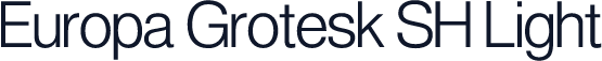 Europa Grotesk SH Light