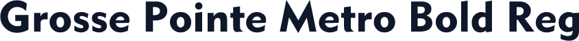 Grosse Pointe Metro Bold Reg