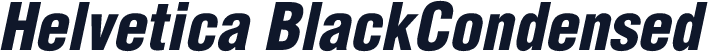 Helvetica BlackCondensed