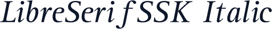 LibreSerifSSK Italic
