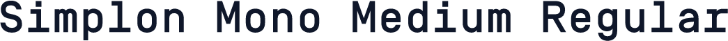Simplon Mono Medium Regular