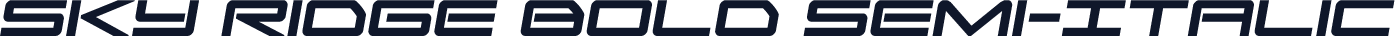 Sky Ridge Bold Semi-Italic