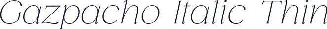 Gazpacho Italic Thin