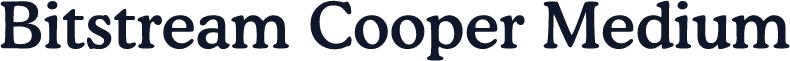 Bitstream Cooper Medium