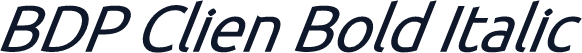 BDP Clien Bold Italic