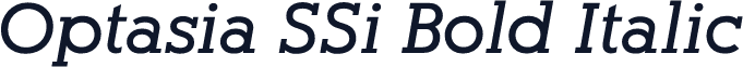 Optasia SSi Bold Italic