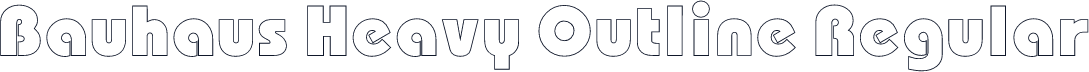 Bauhaus Heavy Outline Regular