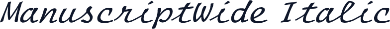 ManuscriptWide Italic