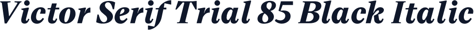 Victor Serif Trial 85 Black Italic