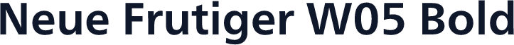 Neue Frutiger W05 Bold