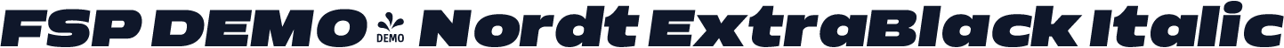 FSP DEMO - Nordt ExtraBlack Italic