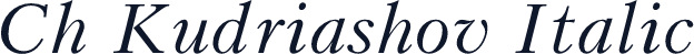 Ch Kudriashov Italic