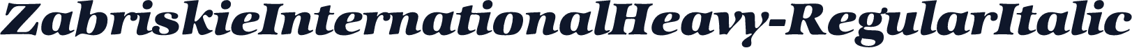 ZabriskieInternationalHeavy-RegularItalic