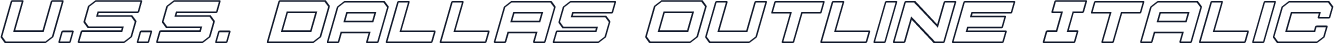 U.S.S. Dallas Outline Italic