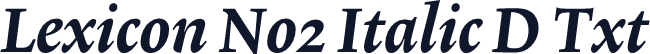 Lexicon No2 Italic D Txt