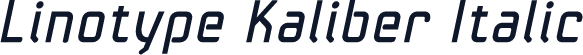 Linotype Kaliber Italic