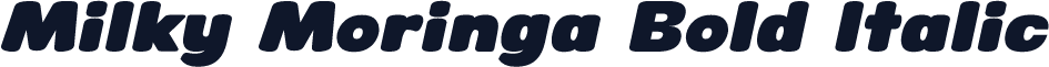 Milky Moringa Bold Italic
