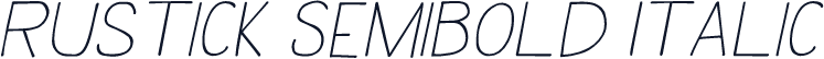 Rustick SemiBold Italic