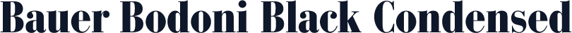 Bauer Bodoni Black Condensed