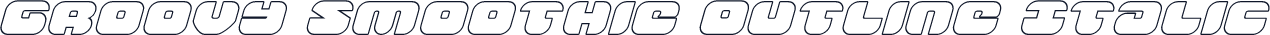 Groovy Smoothie Outline Italic
