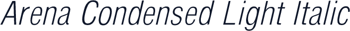 Arena Condensed Light Italic