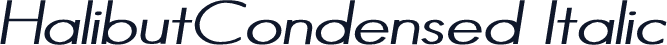 HalibutCondensed Italic
