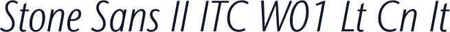 Stone Sans II ITC W01 Lt Cn It