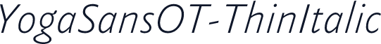 YogaSansOT-ThinItalic