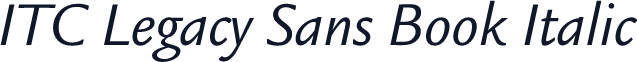 ITC Legacy Sans Book Italic