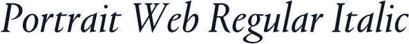 Portrait Web Regular Italic