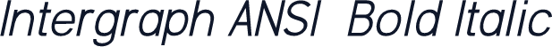 Intergraph ANSI  Bold Italic