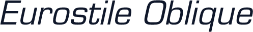 Eurostile Oblique