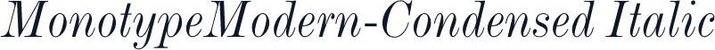 MonotypeModern-Condensed Italic