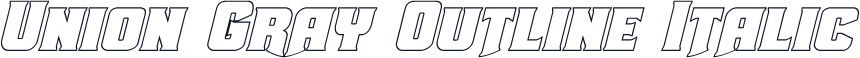 Union Gray Outline Italic