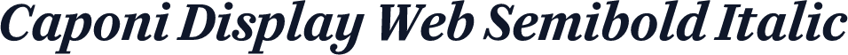 Caponi Display Web Semibold Italic