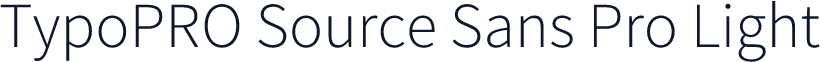 TypoPRO Source Sans Pro Light